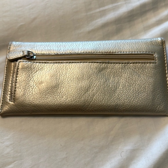 New York & Company Gold Wallet with Flap-Over Design - Picture 3 of 3